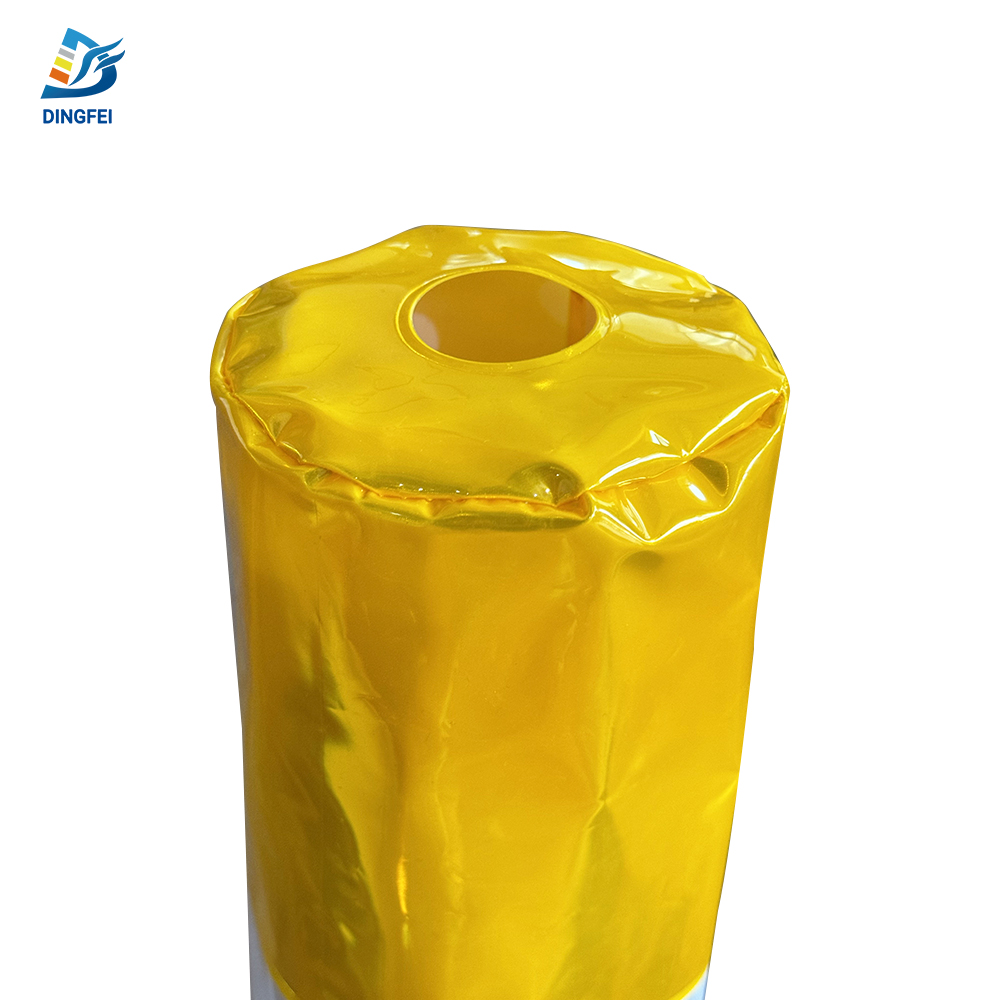 Yellow White Reflective Sleeve for Delineator Post - 